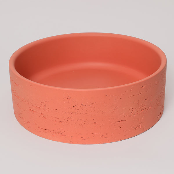 Alma Amos Circle Rustic Concrete Basin Terracotta