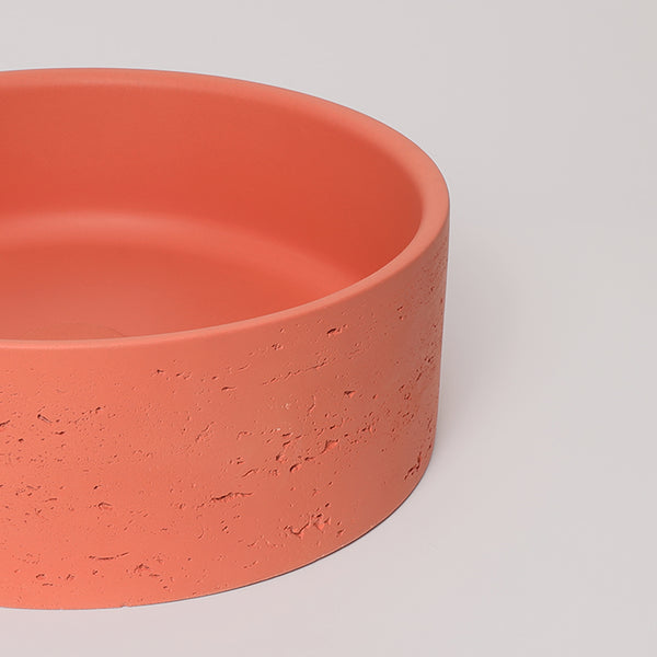 Alma Amos Circle Rustic Concrete Basin Terracotta