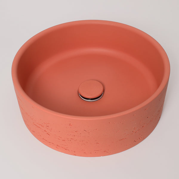 Alma Amos Circle Rustic Concrete Basin Terracotta