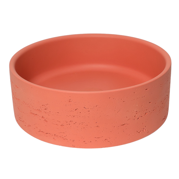 Alma Amos Circle Rustic Concrete Basin Terracotta