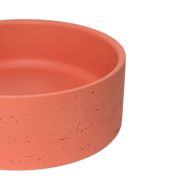 Alma Amos Circle Rustic Concrete Basin Terracotta