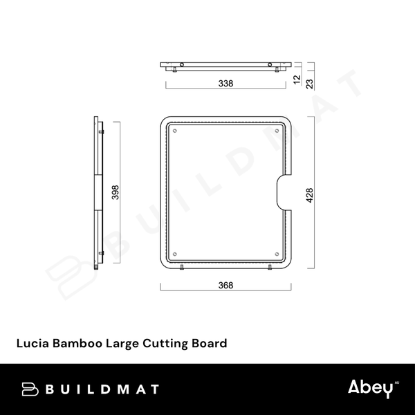 Abey Lucia Bamboo Large Cutting Board