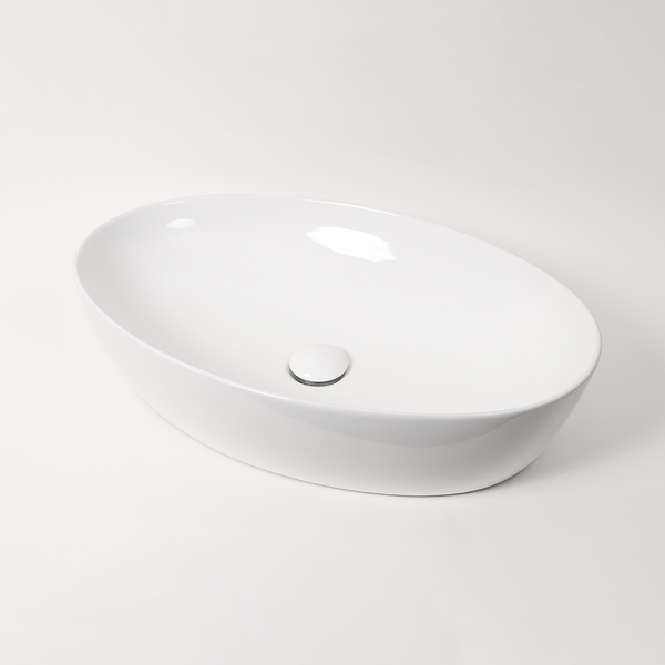Alma Caleo Gloss White 610mm Ceramic Basin