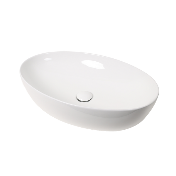 Alma Caleo Gloss White 610mm Ceramic Basin