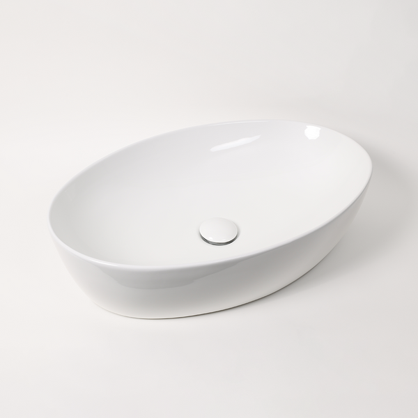 Alma Caleo Gloss White 610mm Ceramic Basin