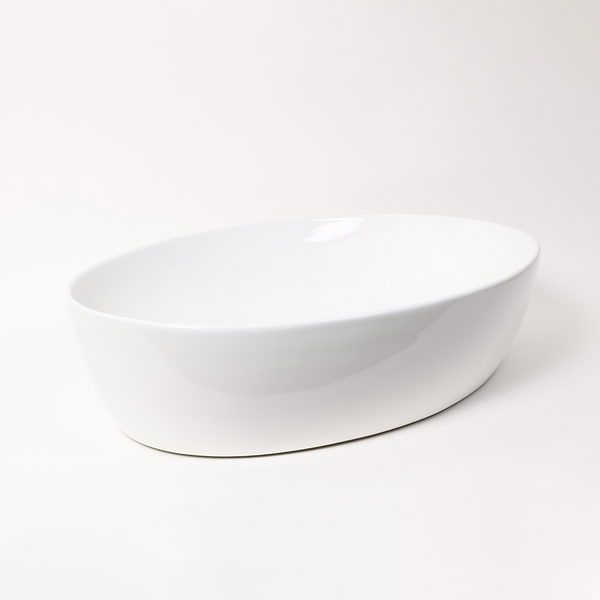 Alma Caleo Gloss White 610mm Ceramic Basin