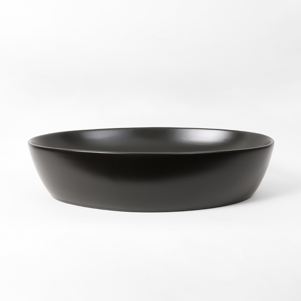 Alma Caleo Matte Black 610mm Ceramic Basin