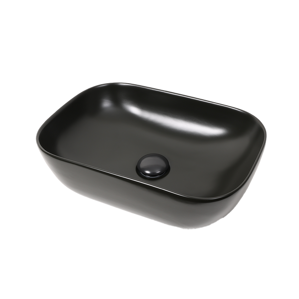 Alma Orina Matte Black 455mm Ceramic Basin