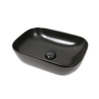 Alma Orina Matte Black 455mm Ceramic Basin