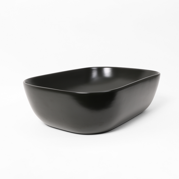 Alma Orina Matte Black 455mm Ceramic Basin