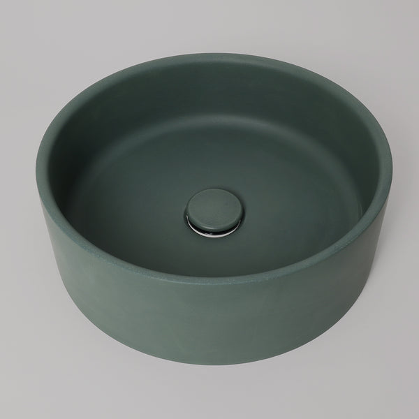 Alma Solara Circle Concrete Basin Forest Green