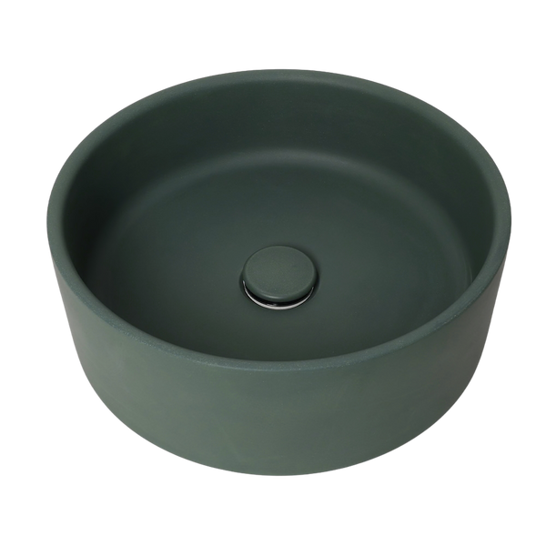 Alma Solara Circle Concrete Basin Forest Green