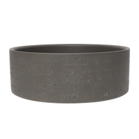 Alma Amos Circle Rustic Concrete Basin Meteor Grey