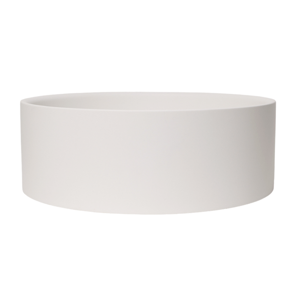 Alma Solara Circle Concrete Basin Sea Salt White