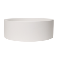 Alma Solara Circle Concrete Basin Sea Salt White