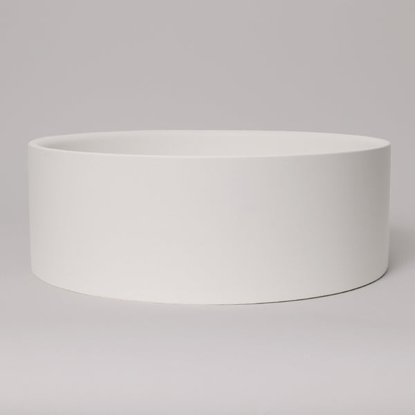 Alma Solara Circle Concrete Basin Sea Salt White