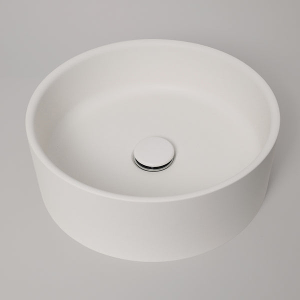 Alma Solara Circle Concrete Basin Sea Salt White