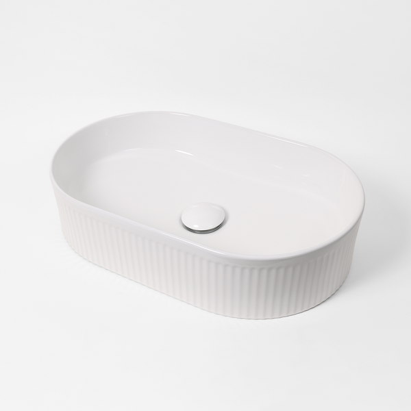 Alma Vela Gloss White 500mm Ceramic Basin