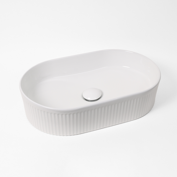 Alma Vela Gloss White 500mm Ceramic Basin
