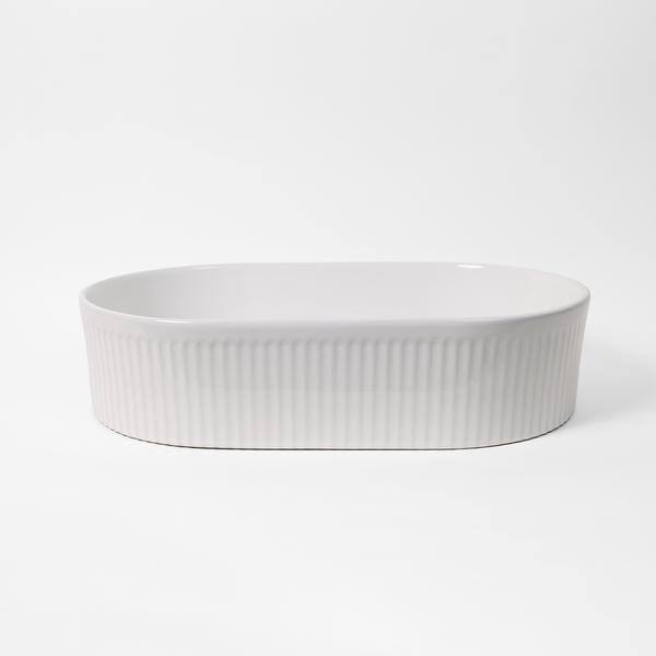 Alma Vela Gloss White 500mm Ceramic Basin