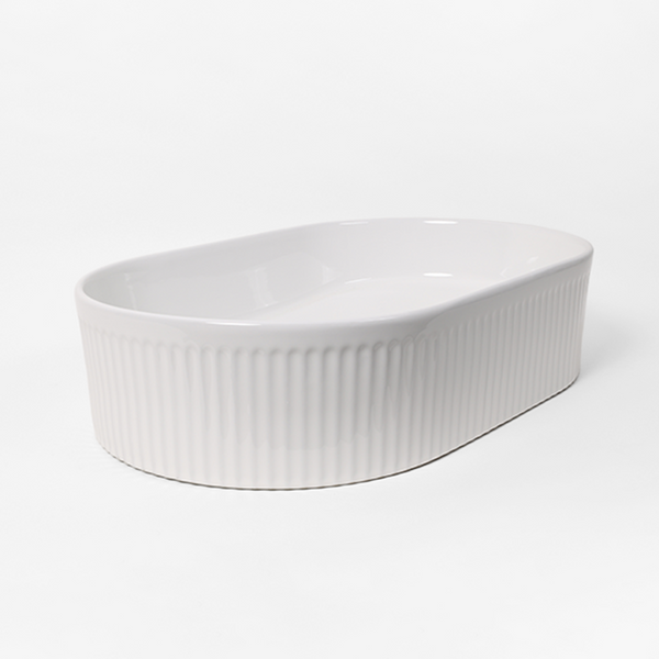 Alma Vela Gloss White 500mm Ceramic Basin