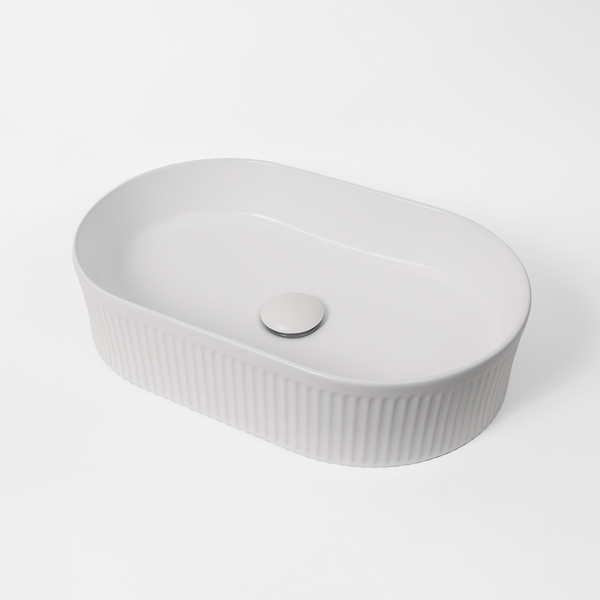 Alma Vela Matte White 500mm Ceramic Basin