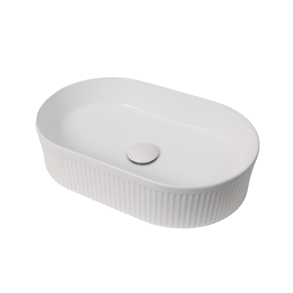 Alma Vela Matte White 500mm Ceramic Basin