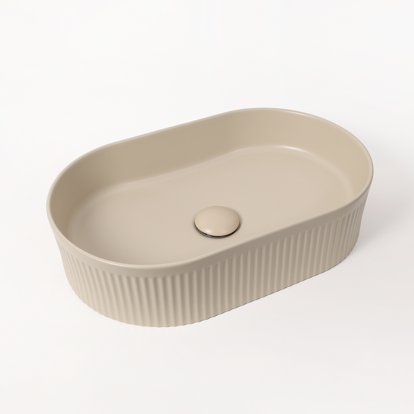 Alma Vela Matte Ecru Sand 500mm Ceramic Basin