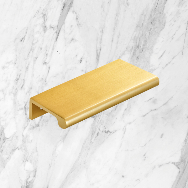 Momo Handles Chelsea Solid Brass Lip Pull 96mm Brushed Satin Brass