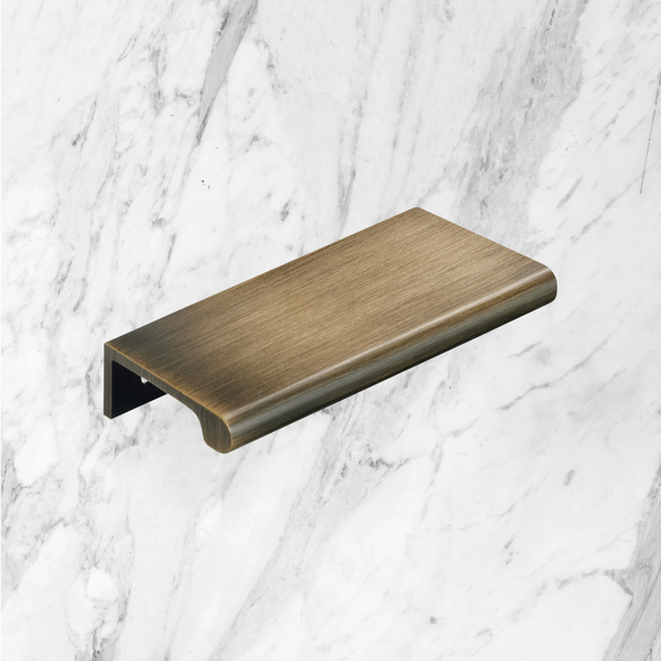 Momo Handles Chelsea Solid Brass Lip Pull 96mm Dark Brushed Brass