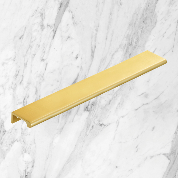 Momo Handles Chelsea Solid Brass Lip Pull 256mm Brushed Satin Brass