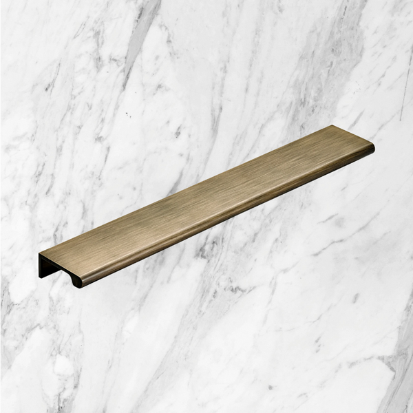 Momo Handles Chelsea Solid Brass Lip Pull 256mm Dark Brushed Brass