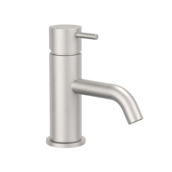 Caroma Round Pin Basin Mixer Brushed Nickel Lead Free
