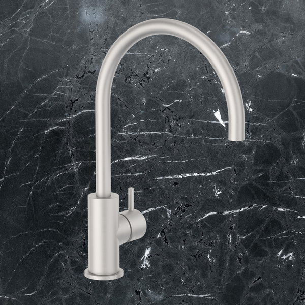 Caroma Round Pin Sink Mixer Brushed Nickel Lead Free