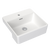 Caroma Square Semi Recessed Basin 400mm (1 Tap Hole) White