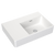 Caroma Square Wall Basin Left Hand Shelf 600mm (No Tap Hole) White