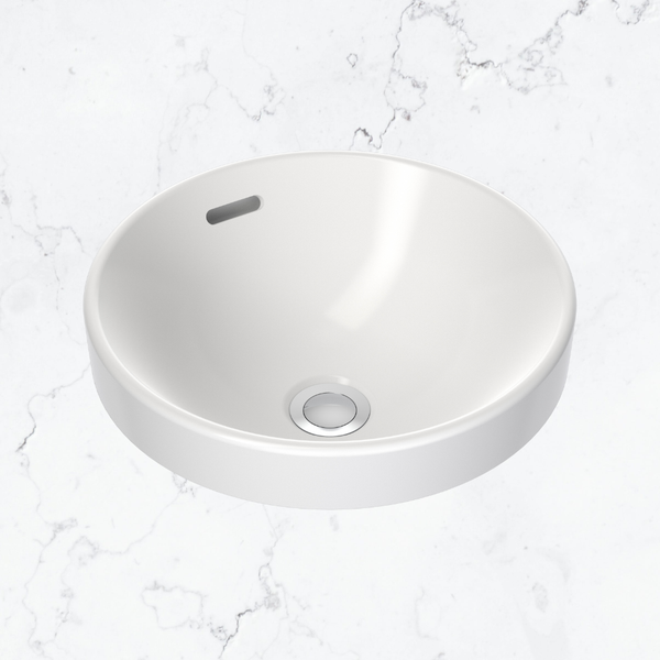 Caroma Round Inset Basin 350mm (No Tap Hole) White