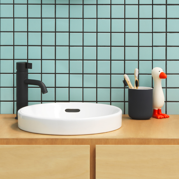 Caroma Round Inset Basin 350mm (No Tap Hole) White