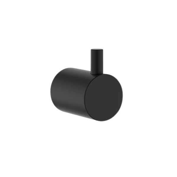 Caroma Round Robe Hook Matte Black