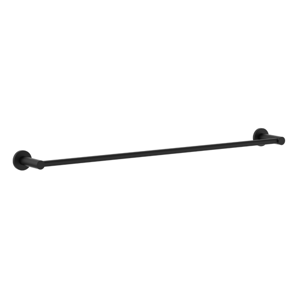 Caroma Round Single Towel Rail 600mm Matte Black