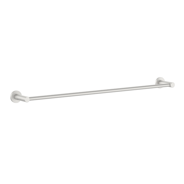 Caroma Round Single Towel Rail 600mm Brushed Nickel