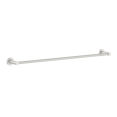 Caroma Round Single Towel Rail 600mm Brushed Nickel