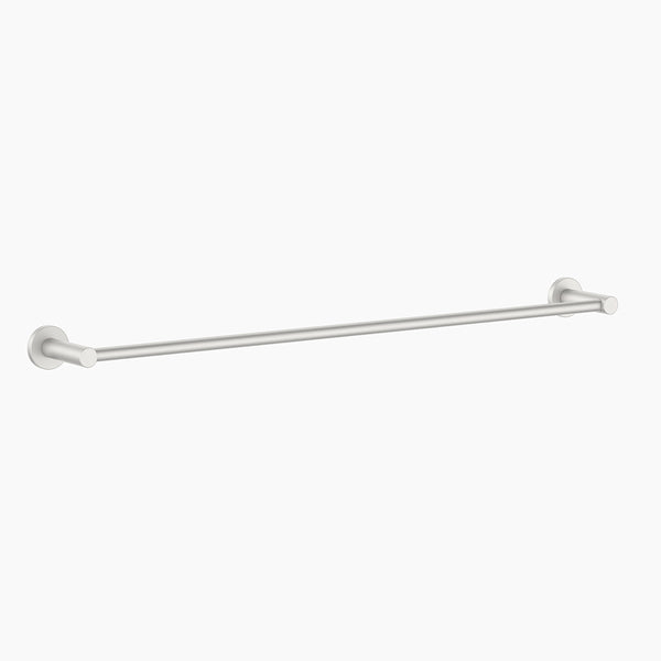 Caroma Round Single Towel Rail 600mm Brushed Nickel