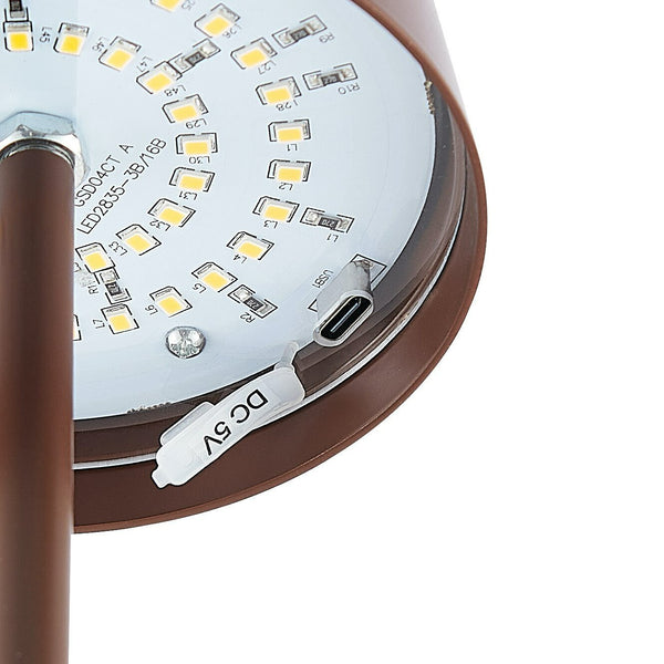 Telbix Clio Rechargeable Table Lamp Brown