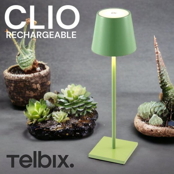 Telbix Clio Rechargeable Table Lamp Green
