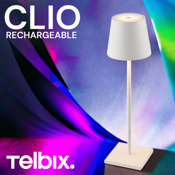 Telbix Clio Rechargeable Table Lamp White