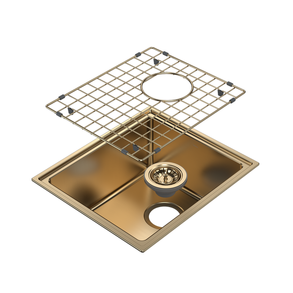 Caroma Urbane II Single Bowl Sink Brushed Brass
