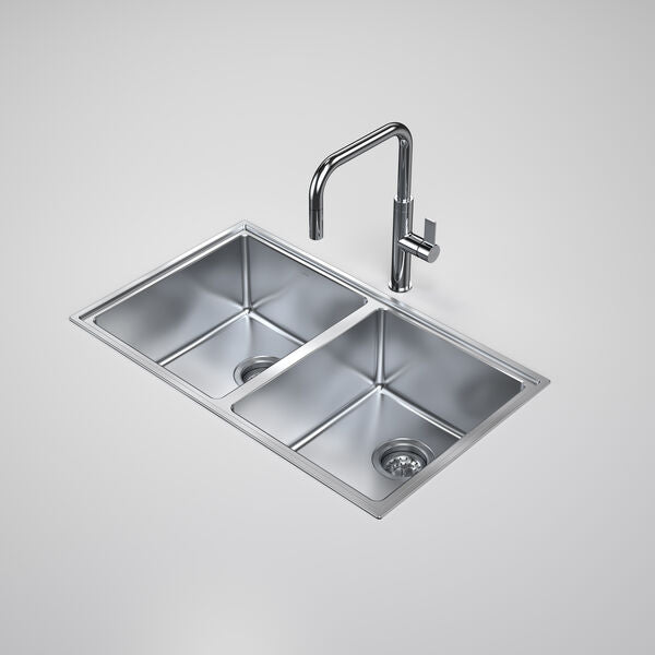 Caroma Urbane II Double Bowl Sink Stainless Steel