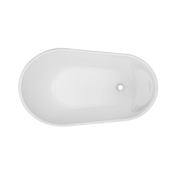 Decina Cosmo 1300 Freestanding Bath with Integrated Overflow Gloss White