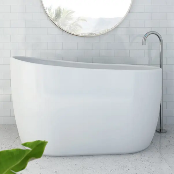 Decina Cosmo 1300 Freestanding Bath with Integrated Overflow Gloss White
